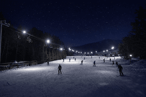 Night skiing at Karakol Resort