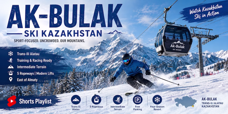 Ak-Bulak ski resort in Kazakhstan near Almaty