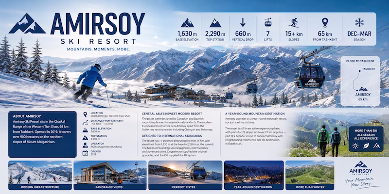 Amirsoy ski resort in Uzbekistan