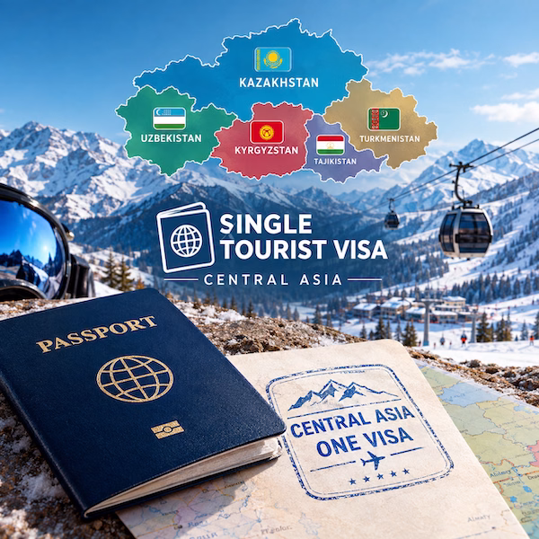 single tourist visa Central Asia